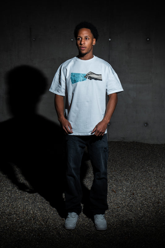 Oversized Streetwear T-Shirt – FRONT ROW TEE WHITE | 100% Baumwolle
