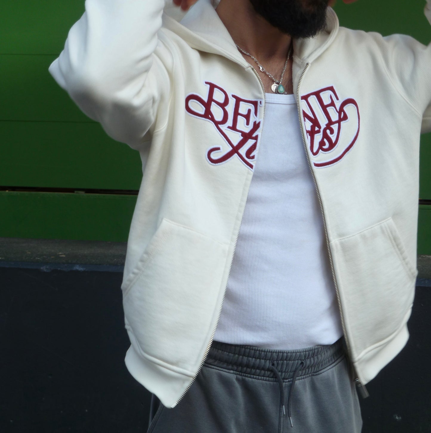 Streetwear Zipper Hoodie – LOGO ZIP HEAVY | Basic Fit