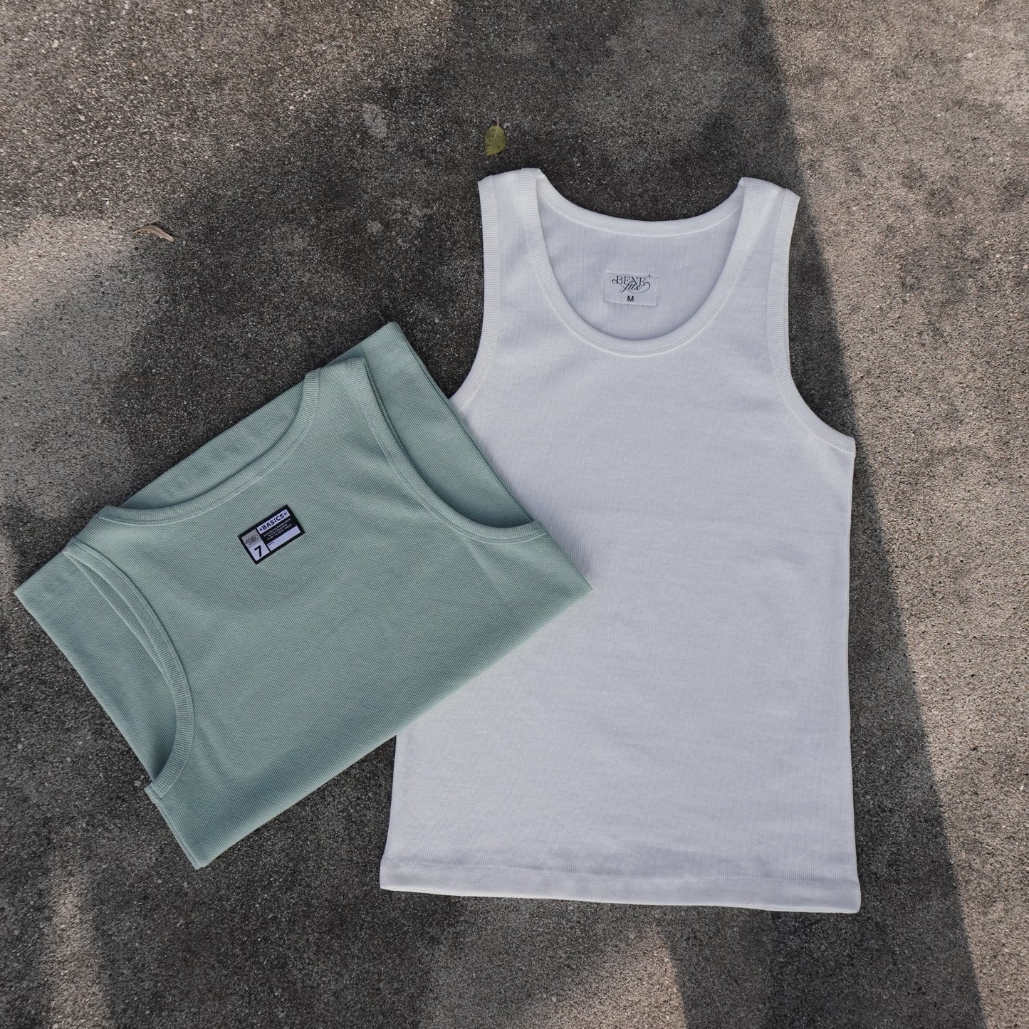 RIB TANK TOP MEN - YOGURT WHITE