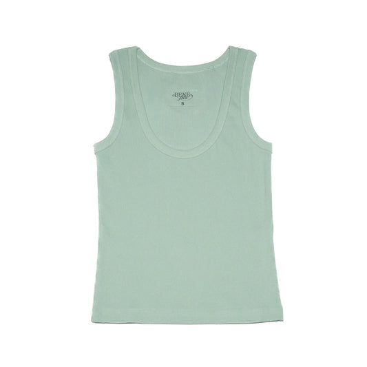 RIB CROP TOP WOMEN - SAGE GREEN
