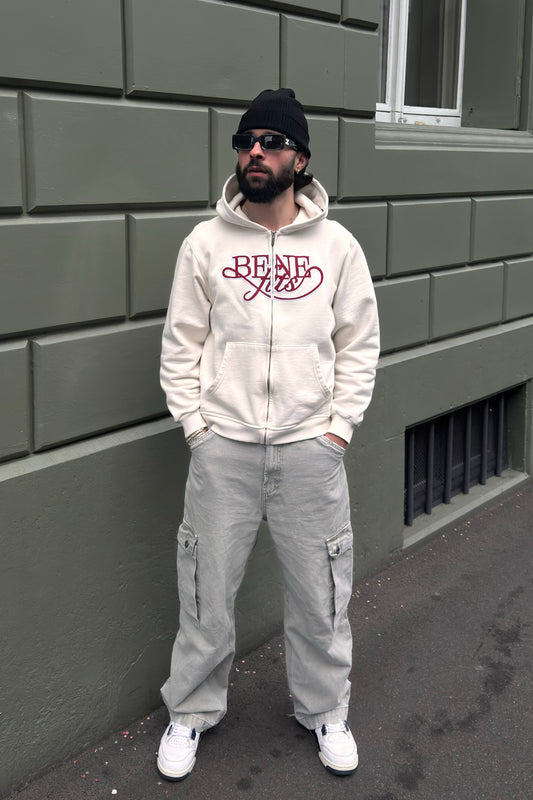 Streetwear Zipper Hoodie – LOGO ZIP HEAVY | Basic Fit
