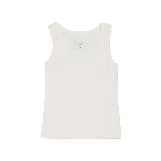 RIB CROP TOP WOMEN - YOGURT WHITE
